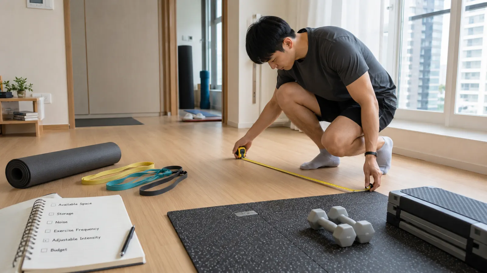 홈트레이닝 운동기구 사기 전에 확인해야 할 공간과 사용 기준